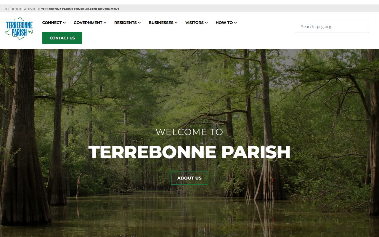 Terrebonne Parish Consolidated Government portal for Houma unclaimed property