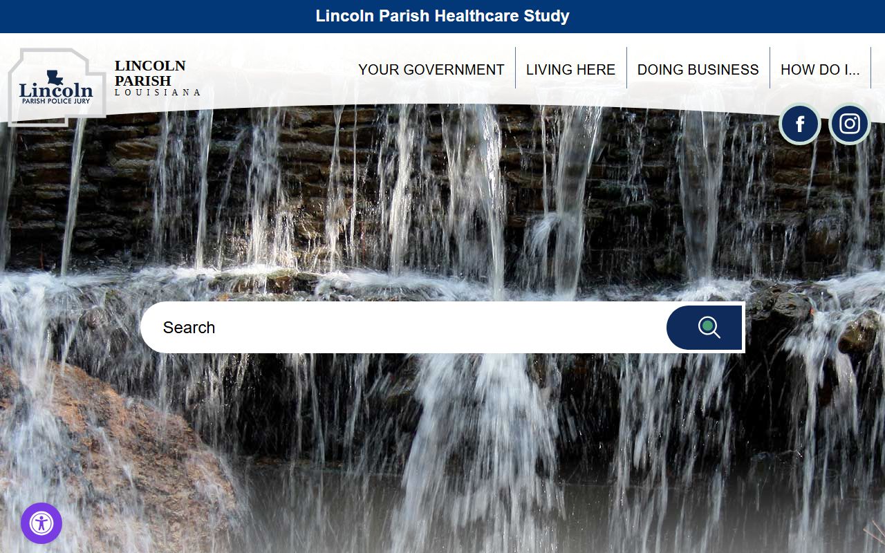 Lincoln Parish government homepage for unclaimed property records