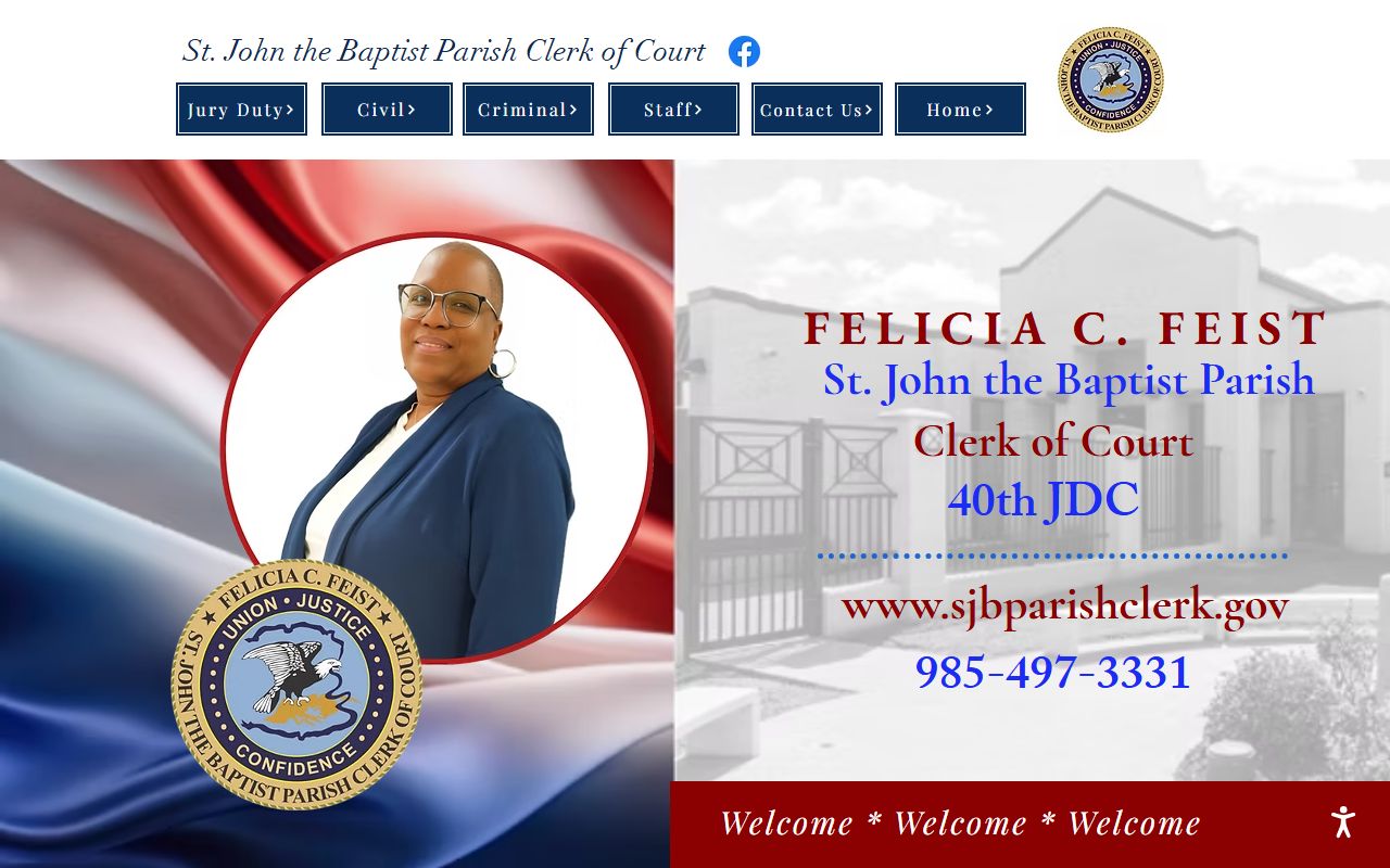 St. John the Baptist Parish Clerk of Court website for unclaimed property records