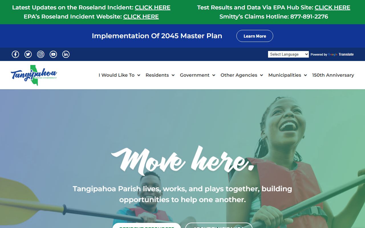 Tangipahoa Parish government website for unclaimed property research